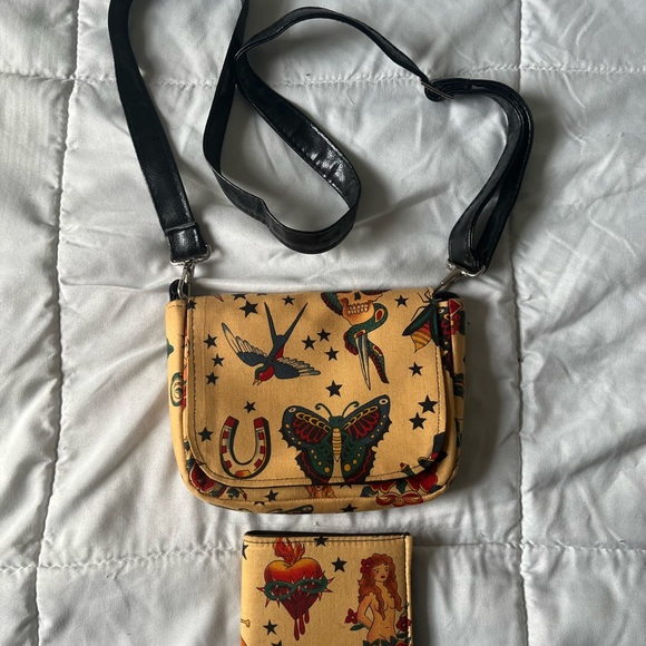 Top Notch By Design Bags Crossbody Bag And Wallet With Old School
